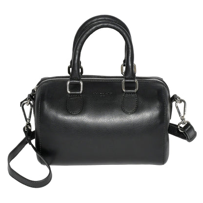 Ladies Leather Barrel Bag with Adjustable Strap