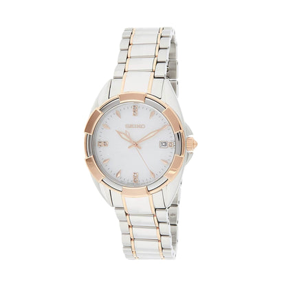 Seiko SKK888 Two Tone Diamond Accent Mother of Pearl Dial Women's