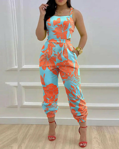 Strap Jumpsuit Sexy Backless Bow Letter Print Strapless Overalls