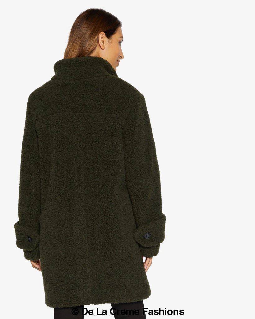 Julie High Neck Borg Teddy Coat